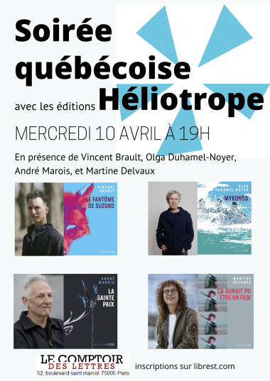 Soirée québécoise avec les éditions Héliotrope