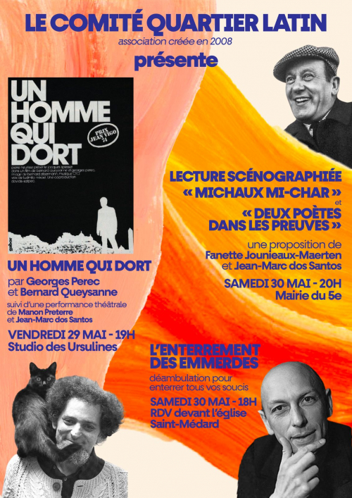 affiche présentant  3 évènements proposés par le CQL 