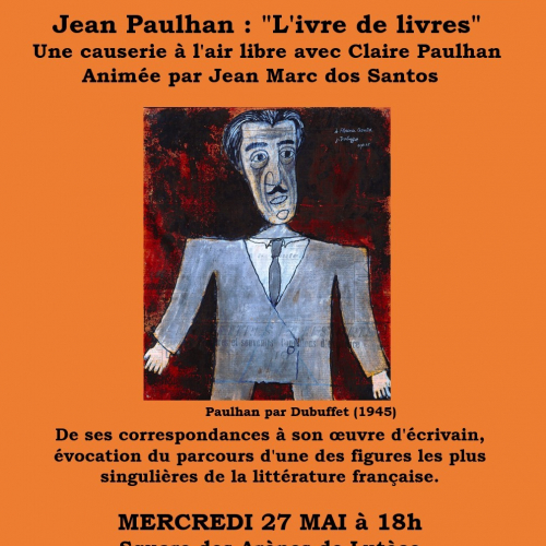 affiche avec portrait de Jean Paulhan par Dubuffet
