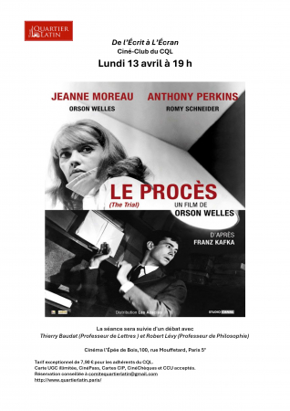 affiche du film Le Procès d'Orson Welles
