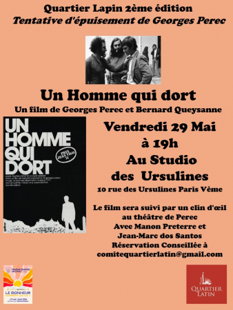 affiche avec les 3 évènements programmés par le  CQL