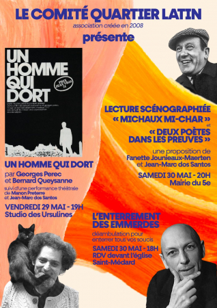affiche présentant  3 évènements proposés par le CQL 